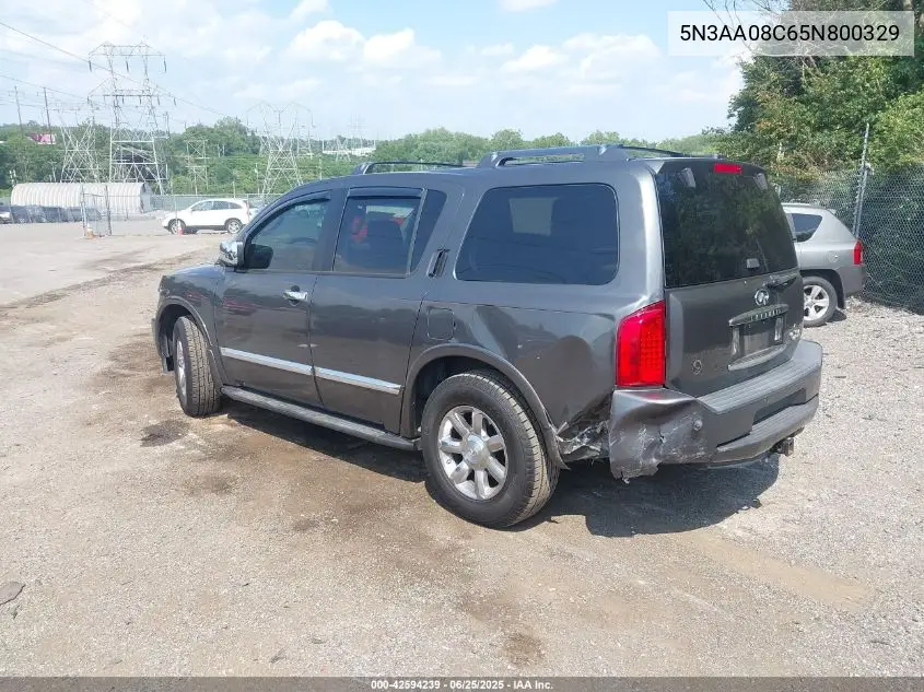 2005 Infiniti Qx56 VIN: 5N3AA08C65N800329 Lot: 42594239