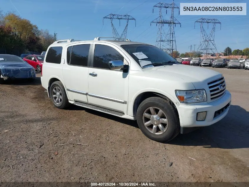 2006 Infiniti Qx56 VIN: 5N3AA08C26N803553 Lot: 40725204