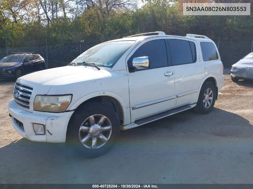 2006 Infiniti Qx56 VIN: 5N3AA08C26N803553 Lot: 40725204
