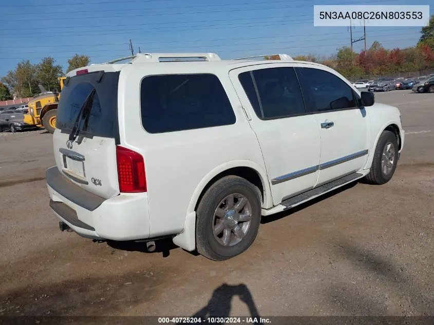 2006 Infiniti Qx56 VIN: 5N3AA08C26N803553 Lot: 40725204