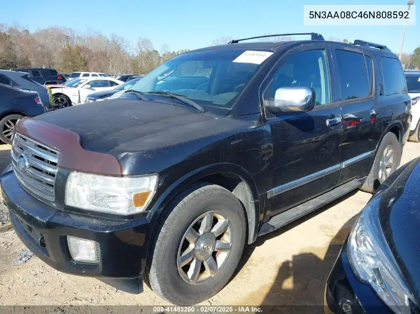 2006 Infiniti Qx56 VIN: 5N3AA08C46N808592 Lot: 41483260