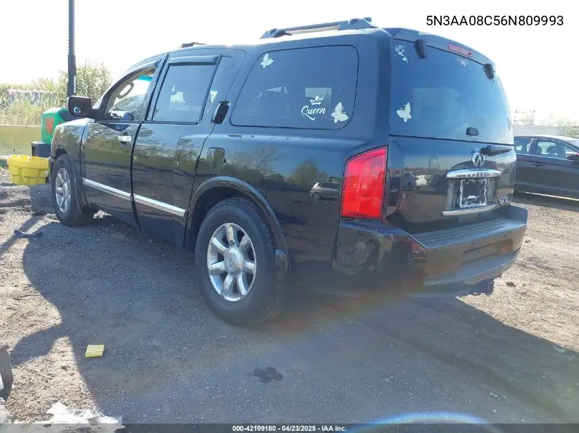 2006 Infiniti Qx56 VIN: 5N3AA08C56N809993 Lot: 42109180