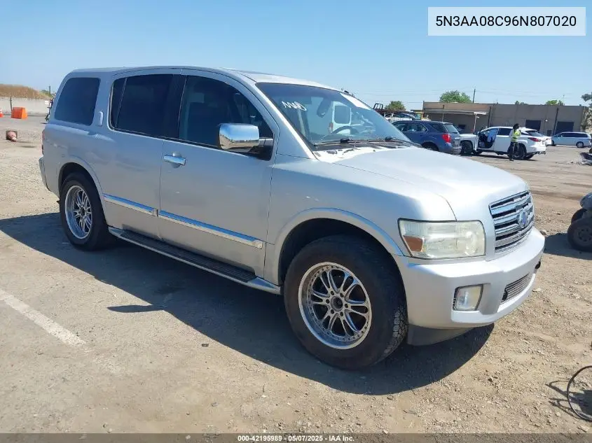 2006 Infiniti Qx56 VIN: 5N3AA08C96N807020 Lot: 42195989