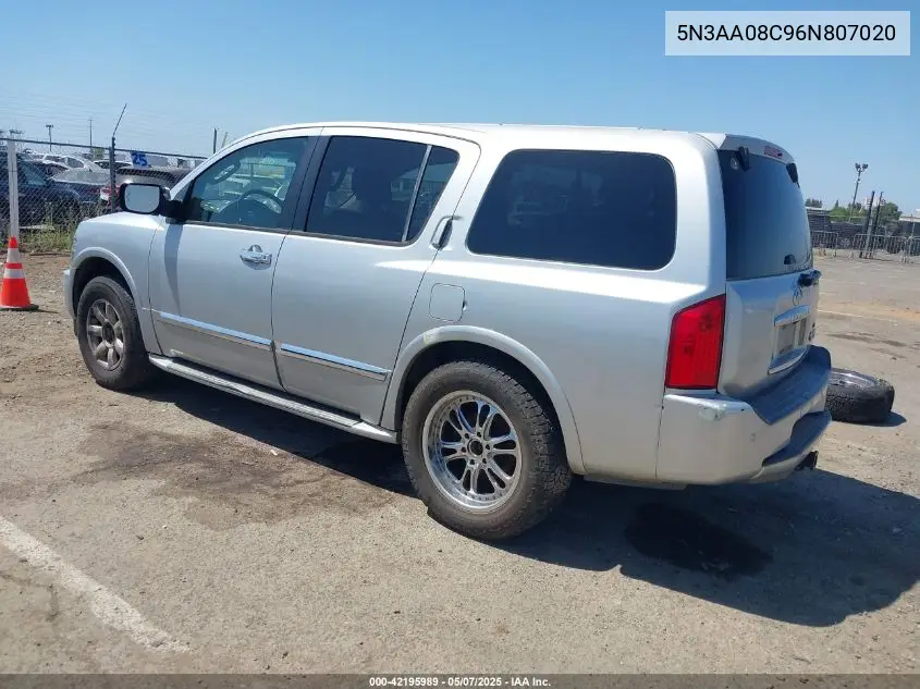 2006 Infiniti Qx56 VIN: 5N3AA08C96N807020 Lot: 42195989