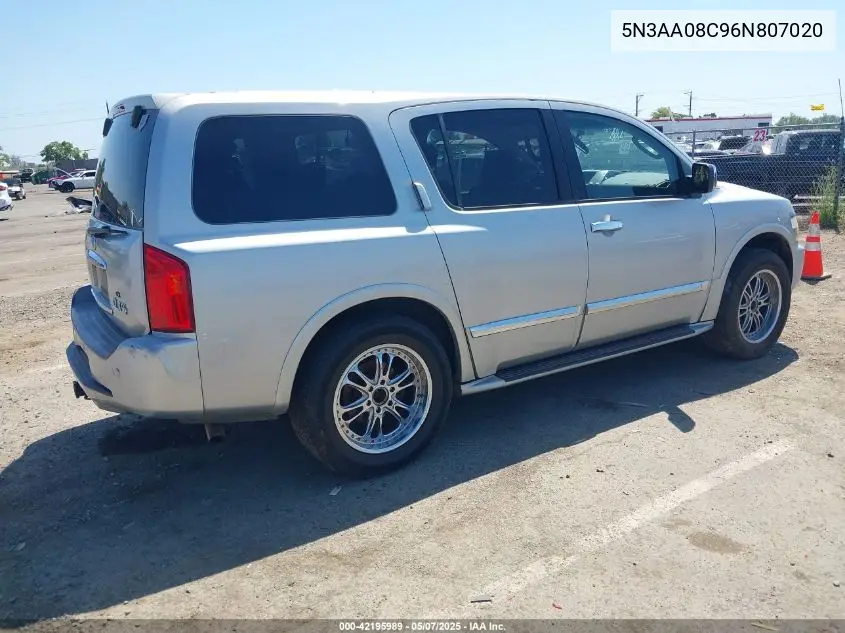 2006 Infiniti Qx56 VIN: 5N3AA08C96N807020 Lot: 42195989