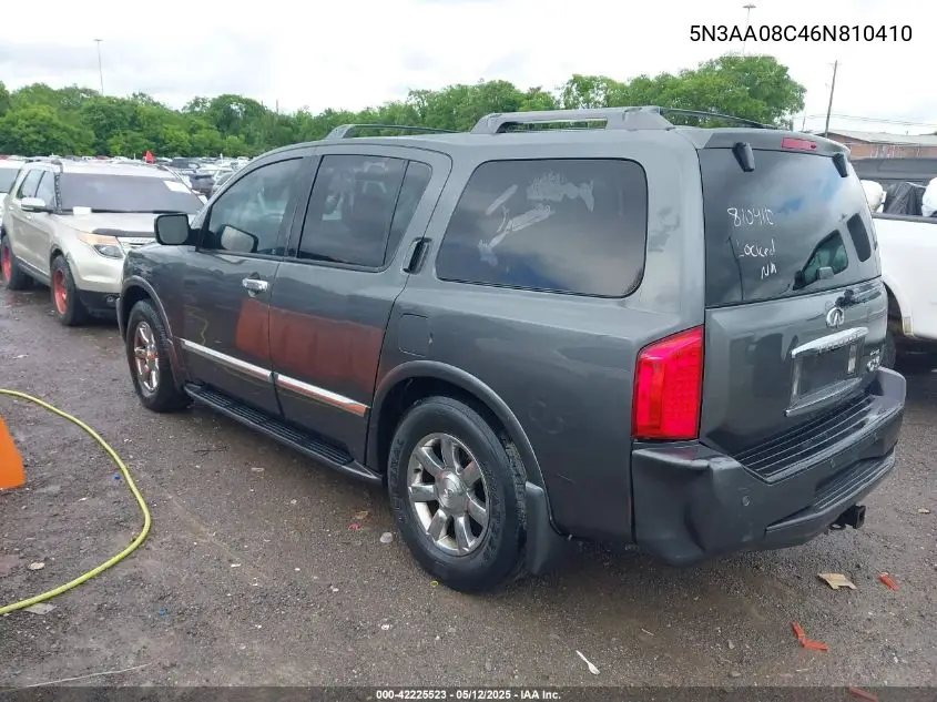 2006 Infiniti Qx56 VIN: 5N3AA08C46N810410 Lot: 42225523