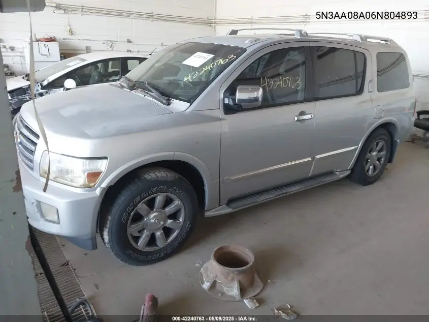 2006 Infiniti Qx56 VIN: 5N3AA08A06N804893 Lot: 42240763