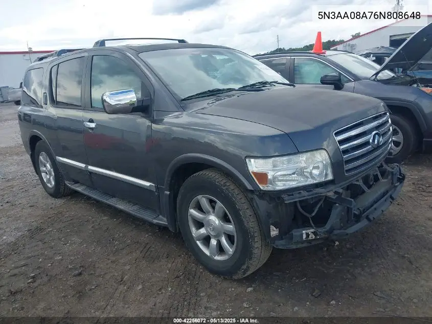 2006 Infiniti Qx56 VIN: 5N3AA08A76N808648 Lot: 42256072
