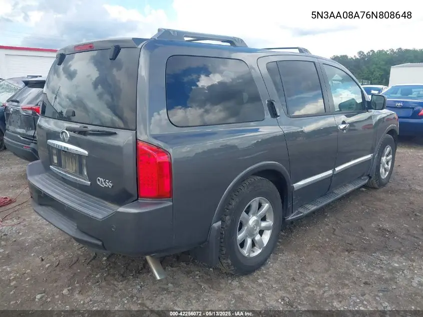 2006 Infiniti Qx56 VIN: 5N3AA08A76N808648 Lot: 42256072