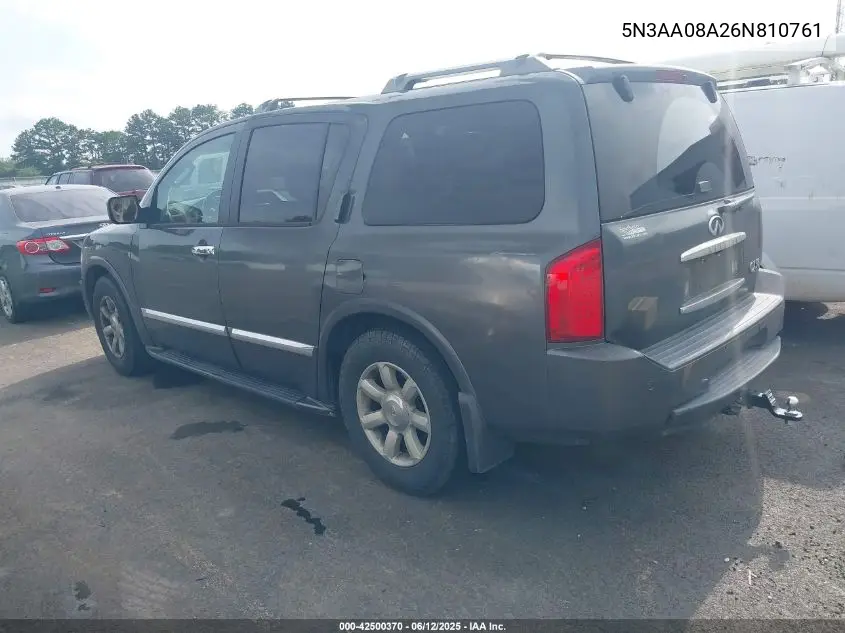 2006 Infiniti Qx56 VIN: 5N3AA08A26N810761 Lot: 42500370