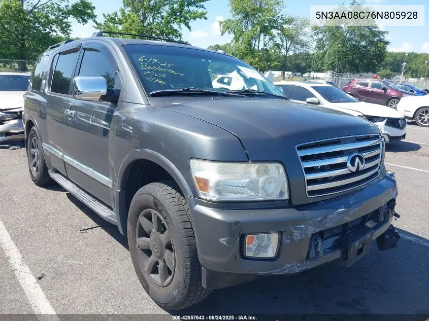 2006 Infiniti Qx56 VIN: 5N3AA08C76N805928 Lot: 42557843