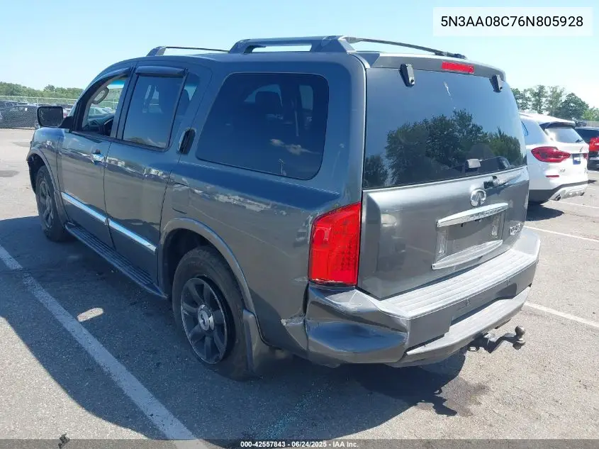 2006 Infiniti Qx56 VIN: 5N3AA08C76N805928 Lot: 42557843