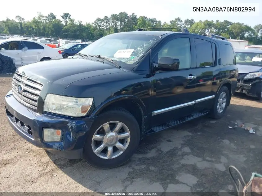 2006 Infiniti Qx56 VIN: 5N3AA08A76N802994 Lot: 42582706