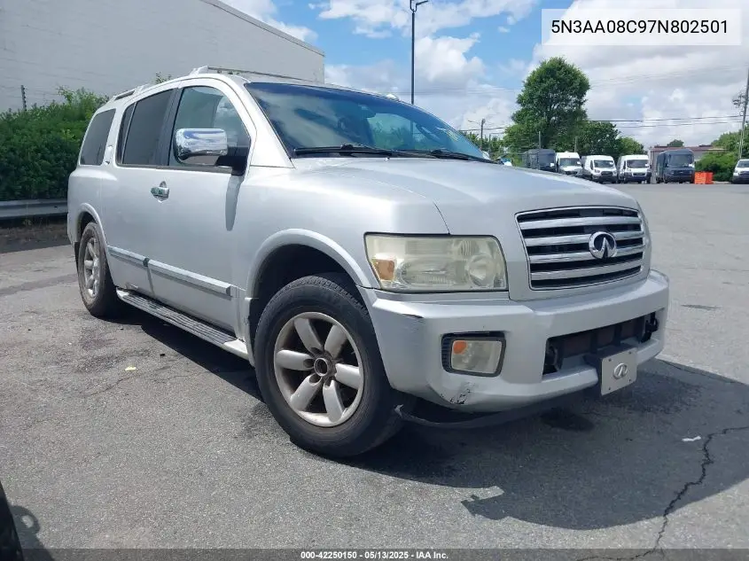 2007 Infiniti Qx56 VIN: 5N3AA08C97N802501 Lot: 42250150