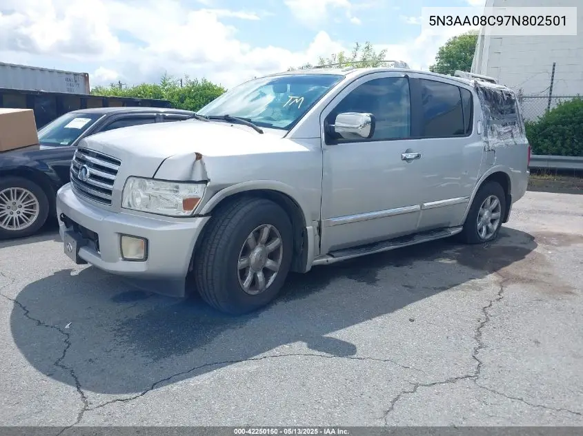 2007 Infiniti Qx56 VIN: 5N3AA08C97N802501 Lot: 42250150