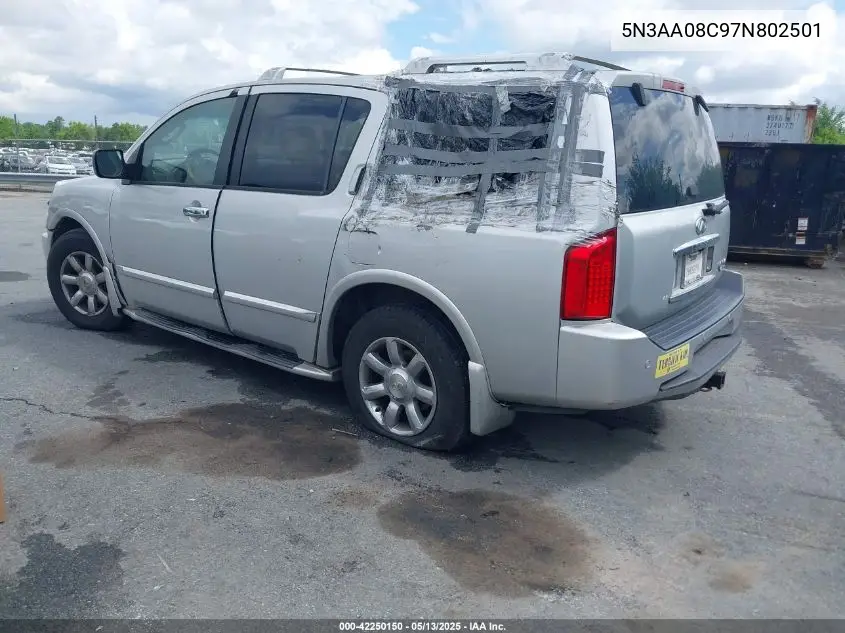 2007 Infiniti Qx56 VIN: 5N3AA08C97N802501 Lot: 42250150