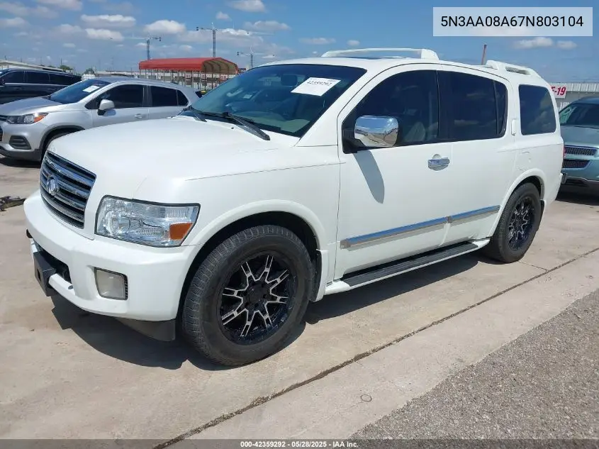 2007 Infiniti Qx56 VIN: 5N3AA08A67N803104 Lot: 42359292