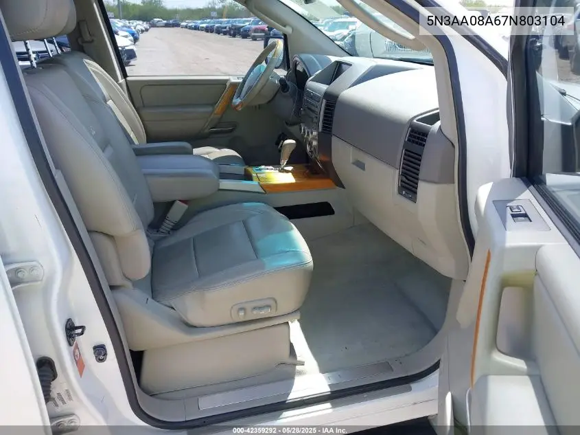 2007 Infiniti Qx56 VIN: 5N3AA08A67N803104 Lot: 42359292