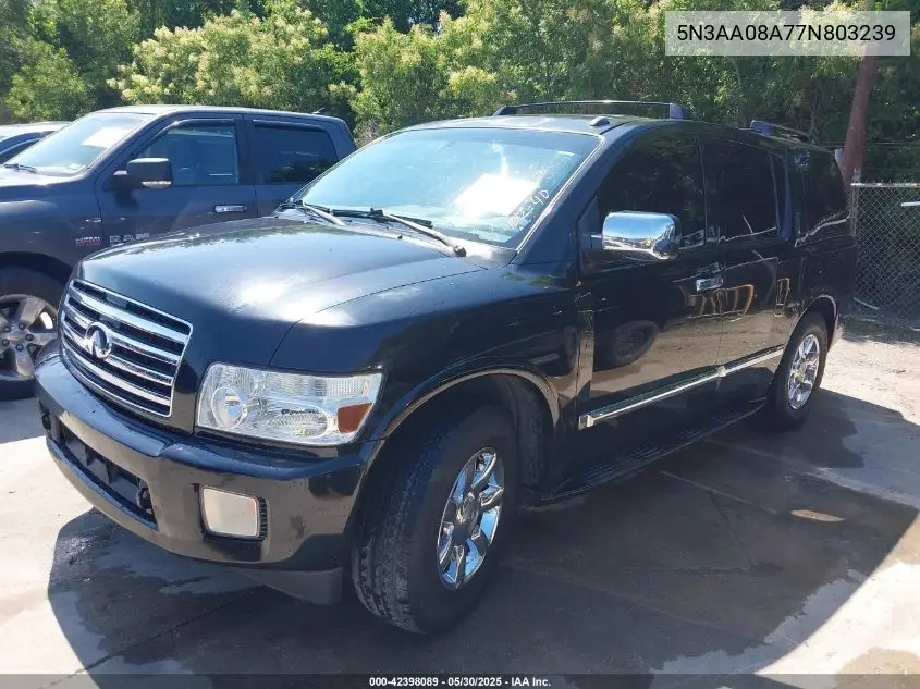 2007 Infiniti Qx56 VIN: 5N3AA08A77N803239 Lot: 42398089