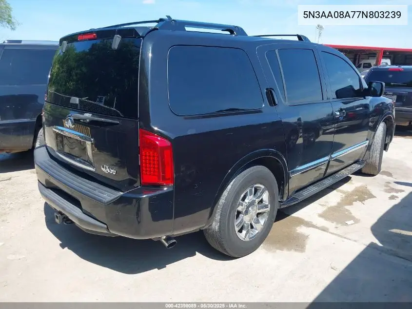 2007 Infiniti Qx56 VIN: 5N3AA08A77N803239 Lot: 42398089