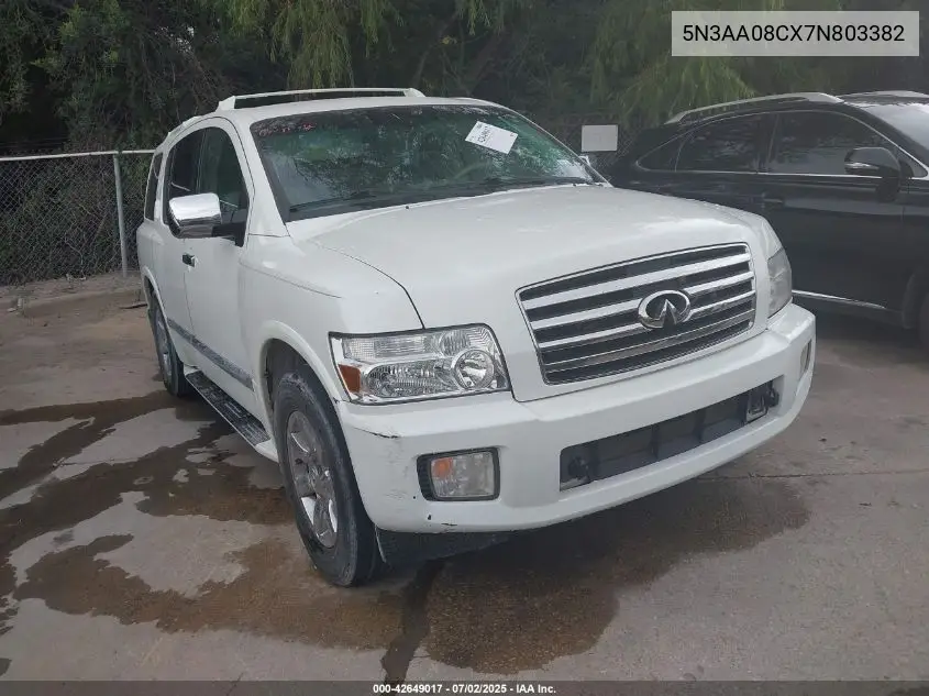 2007 Infiniti Qx56 VIN: 5N3AA08CX7N803382 Lot: 42649017