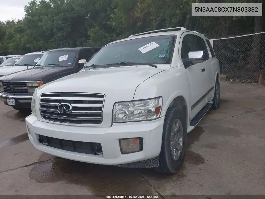 2007 Infiniti Qx56 VIN: 5N3AA08CX7N803382 Lot: 42649017