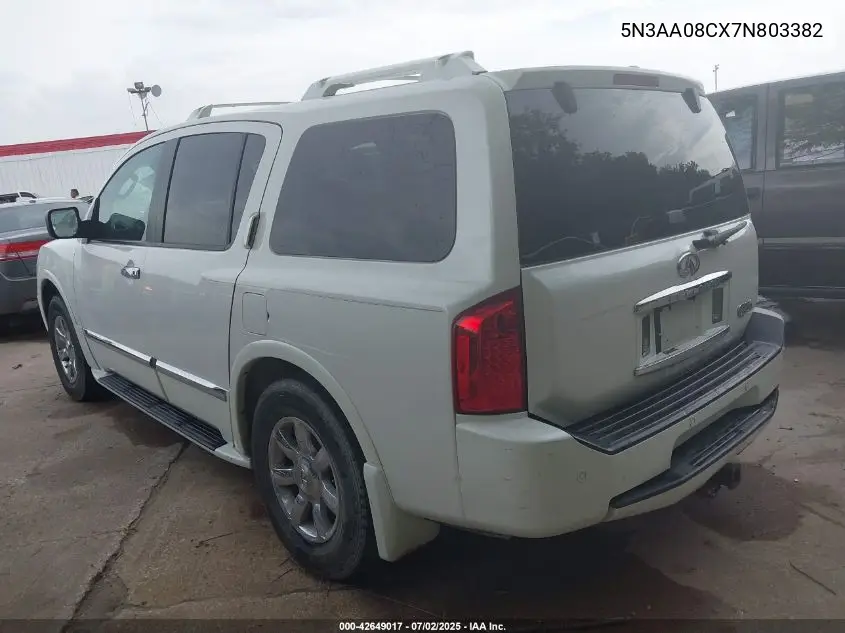 2007 Infiniti Qx56 VIN: 5N3AA08CX7N803382 Lot: 42649017