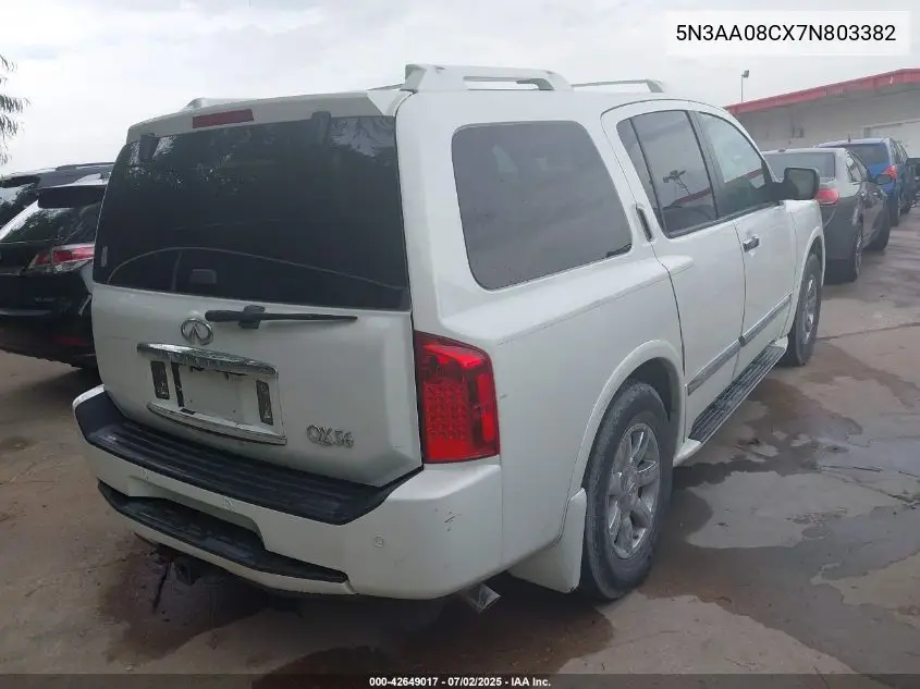 2007 Infiniti Qx56 VIN: 5N3AA08CX7N803382 Lot: 42649017