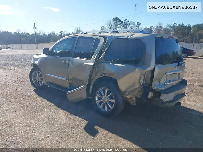2008 Infiniti Qx56 VIN: 5N3AA08DX8N906537 Lot: 41813557