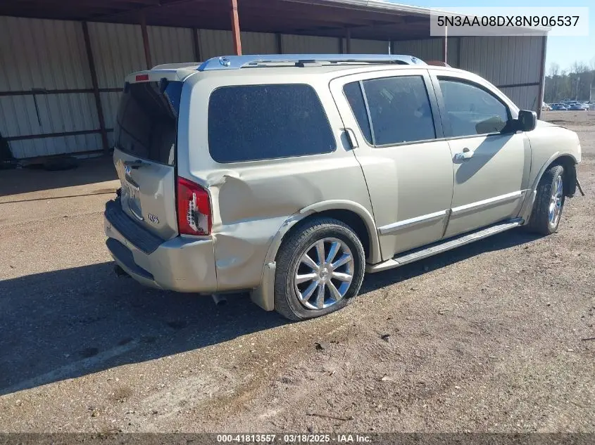 2008 Infiniti Qx56 VIN: 5N3AA08DX8N906537 Lot: 41813557