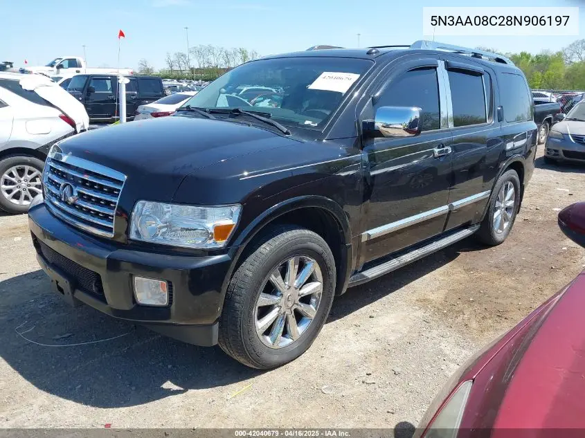 2008 Infiniti Qx56 VIN: 5N3AA08C28N906197 Lot: 42040679