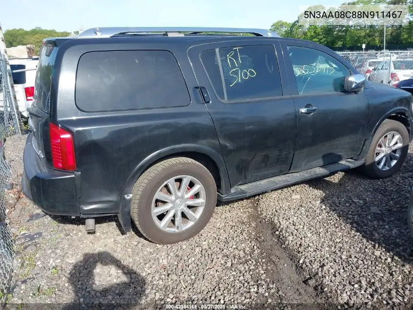 2008 Infiniti Qx56 VIN: 5N3AA08C88N911467 Lot: 42354166