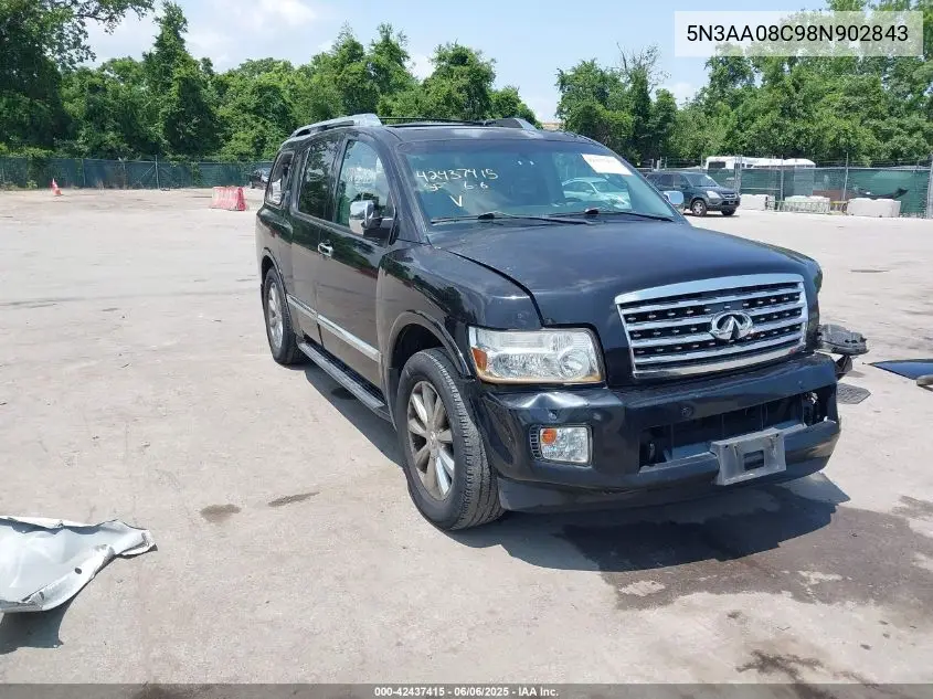 2008 Infiniti Qx56 VIN: 5N3AA08C98N902843 Lot: 42437415