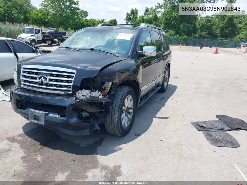 2008 Infiniti Qx56 VIN: 5N3AA08C98N902843 Lot: 42437415
