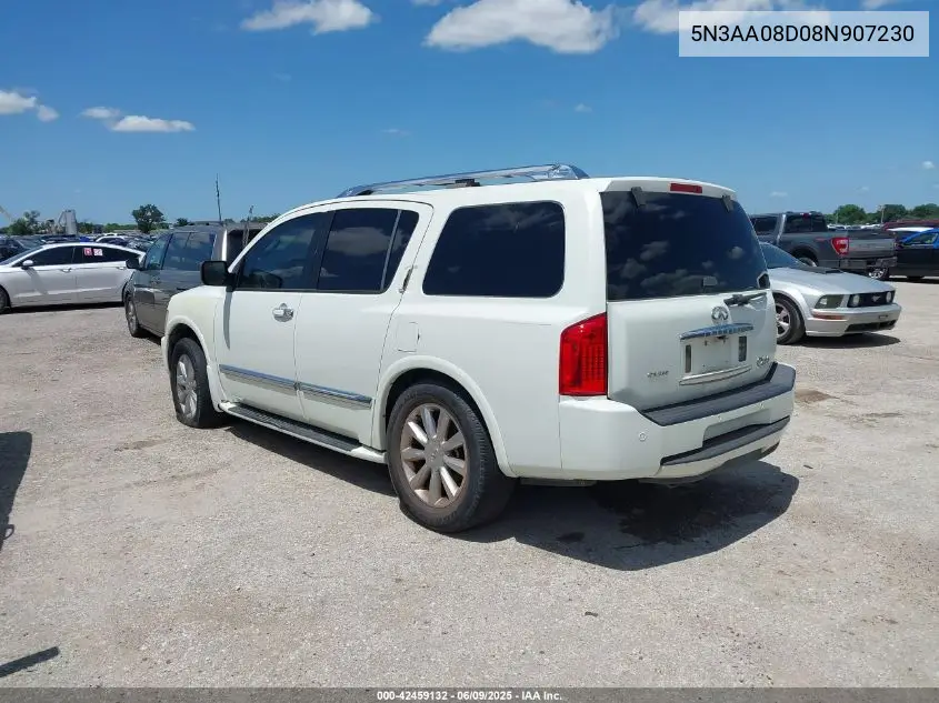 2008 Infiniti Qx56 VIN: 5N3AA08D08N907230 Lot: 42459132