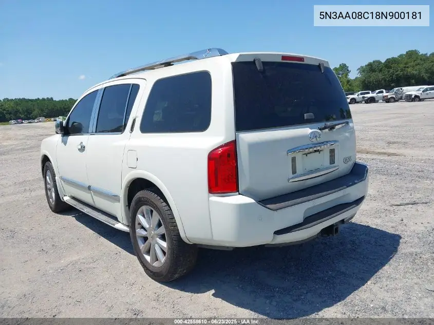 2008 Infiniti Qx56 VIN: 5N3AA08C18N900181 Lot: 42558610