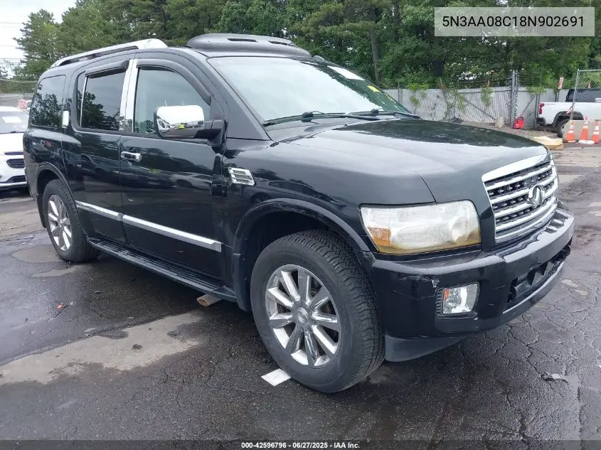2008 Infiniti Qx56 VIN: 5N3AA08C18N902691 Lot: 42596796