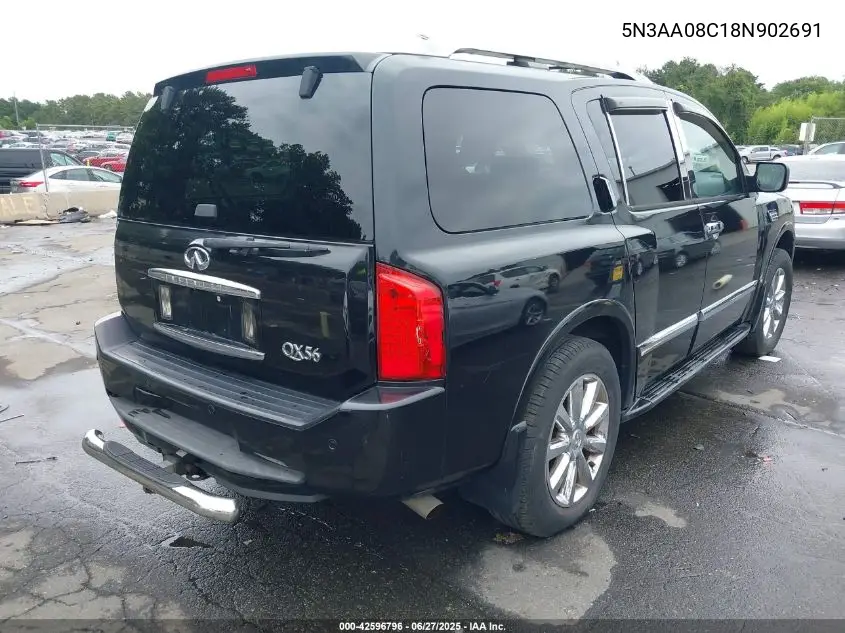 2008 Infiniti Qx56 VIN: 5N3AA08C18N902691 Lot: 42596796