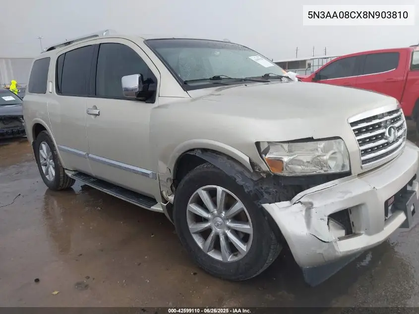 2008 Infiniti Qx56 VIN: 5N3AA08CX8N903810 Lot: 42599110