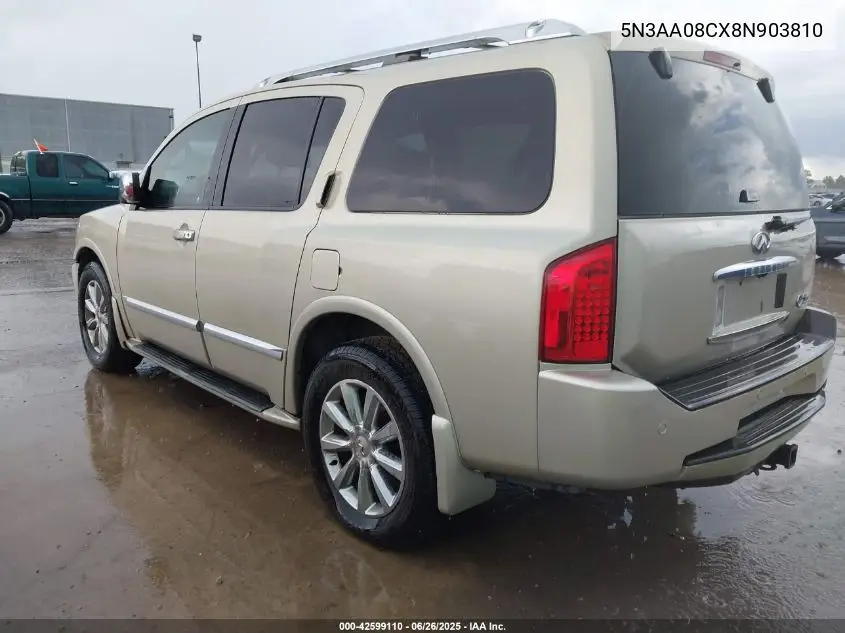 2008 Infiniti Qx56 VIN: 5N3AA08CX8N903810 Lot: 42599110