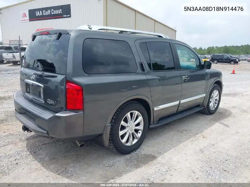 2008 Infiniti Qx56 VIN: 5N3AA08D18N914476 Lot: 42615554