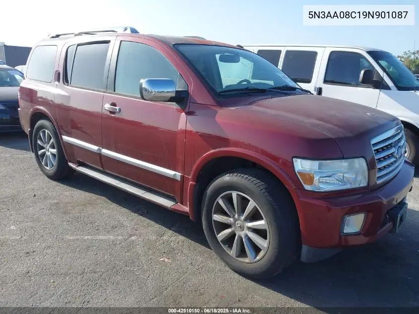 2009 Infiniti Qx56 VIN: 5N3AA08C19N901087 Lot: 42510150