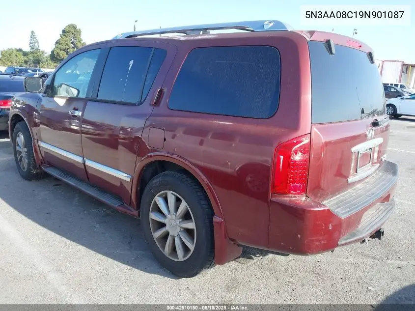 2009 Infiniti Qx56 VIN: 5N3AA08C19N901087 Lot: 42510150