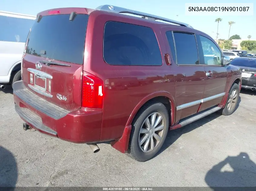 2009 Infiniti Qx56 VIN: 5N3AA08C19N901087 Lot: 42510150