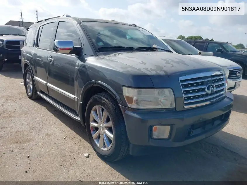 2009 Infiniti Qx56 VIN: 5N3AA08D09N901817 Lot: 42562127