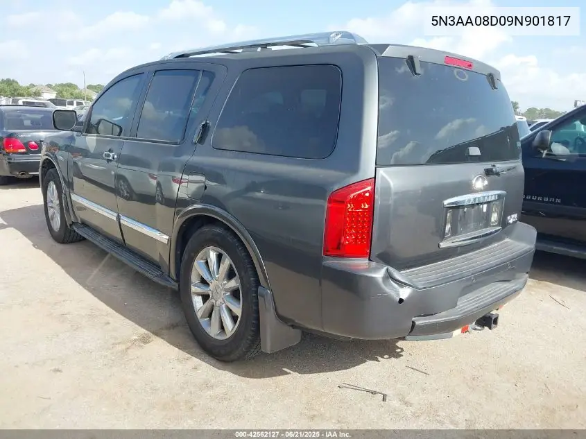 2009 Infiniti Qx56 VIN: 5N3AA08D09N901817 Lot: 42562127