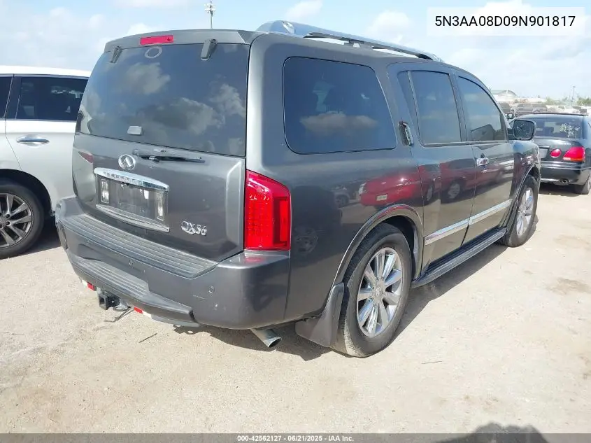 2009 Infiniti Qx56 VIN: 5N3AA08D09N901817 Lot: 42562127