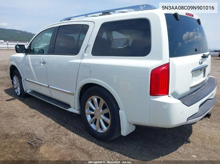 2009 Infiniti Qx56 VIN: 5N3AA08C09N901016 Lot: 42588070