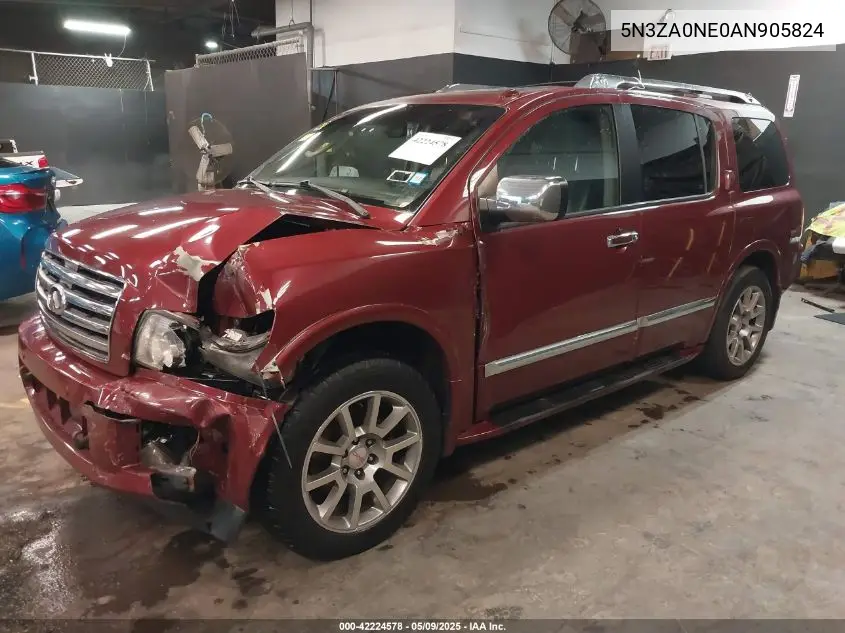 2010 Infiniti Qx56 VIN: 5N3ZA0NE0AN905824 Lot: 42224578