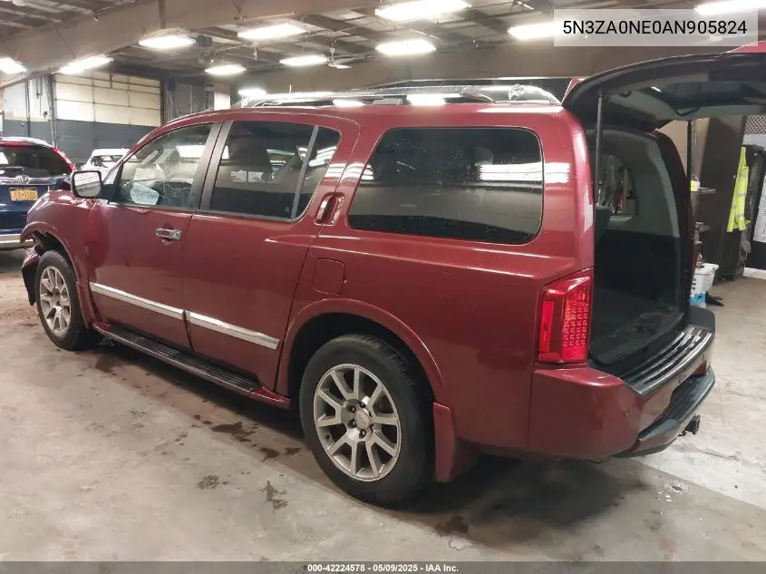 2010 Infiniti Qx56 VIN: 5N3ZA0NE0AN905824 Lot: 42224578